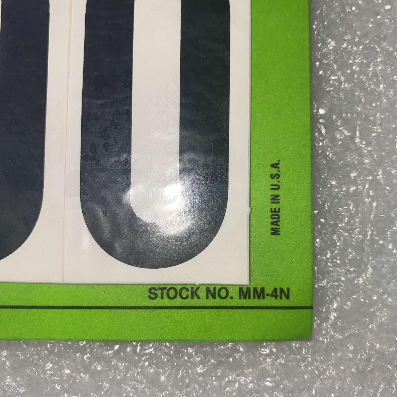 HY-KO MM-4N BLACK & WHITE 3" NUMBERS STICK ON ADHESIVE 26PC NEW