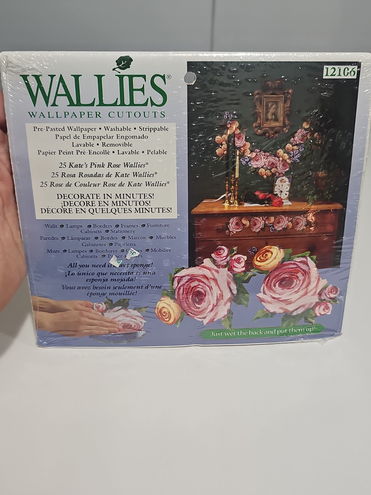 Wallies 12955 & 12106 Flower Fairies Floral Wallpaper Cutouts PrePasted Washable