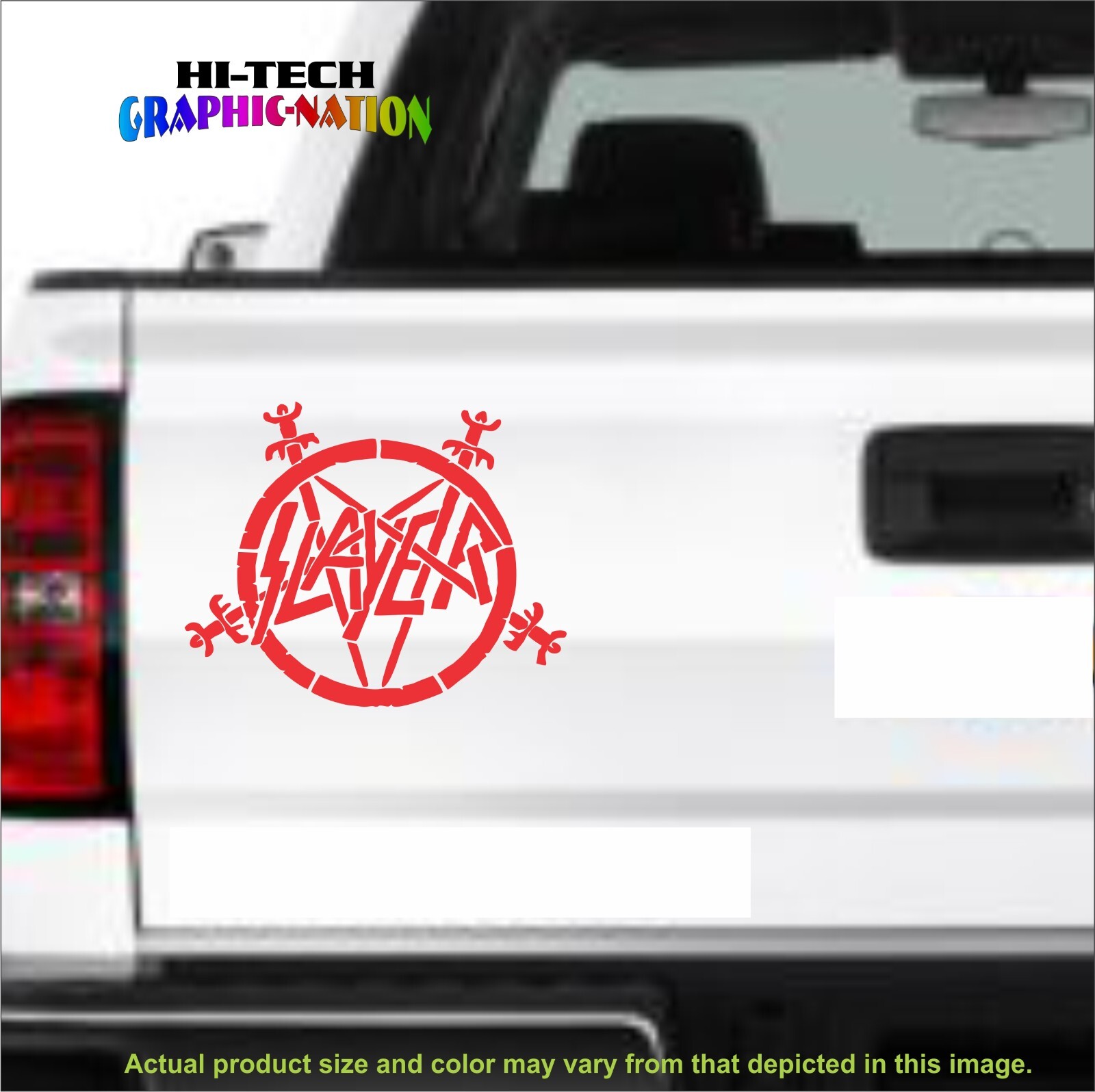 SLAYER PENTAGRAM LOGO Sticker Vinyl Decal Car Truck Fun Slayer Band Logo 2