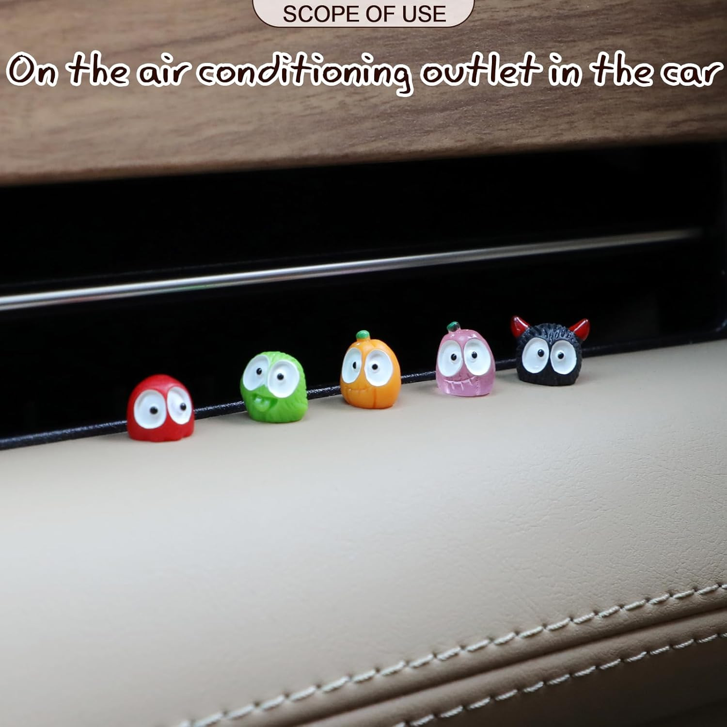 Cute Soot Sprites,35 Pcs Automotive Interior Decoration Accessories for Car Rear