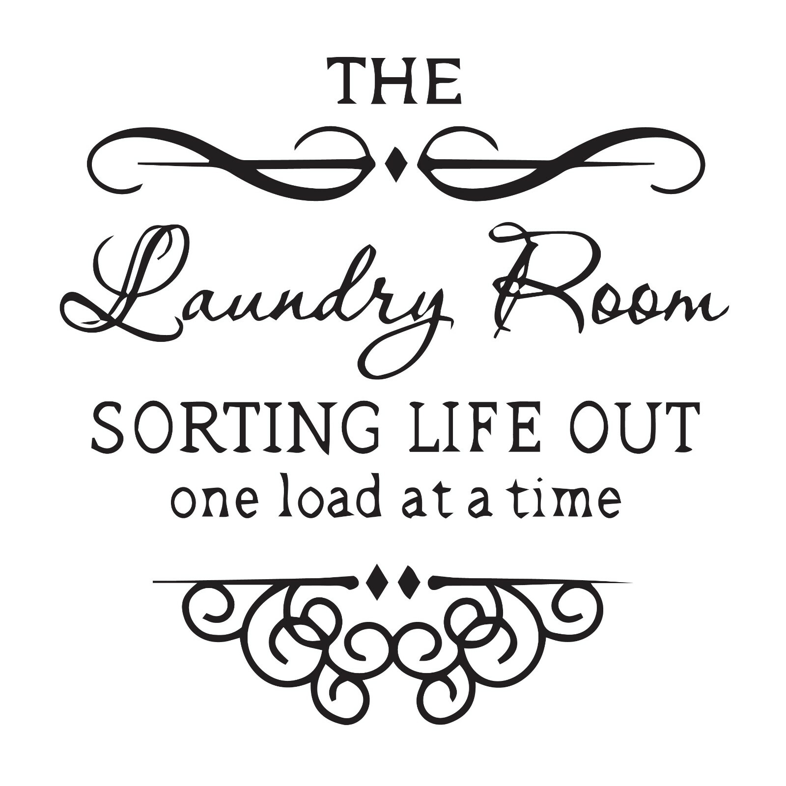 Wall Decal Laundry Room Bathroom Funny Interior Vinyl Decor Black gz514