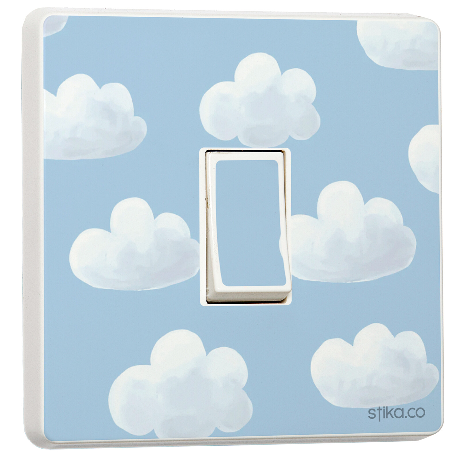 Pack of 2 Cloud pattern, Design for Single Light Switch Cover Vinyl Sticker
