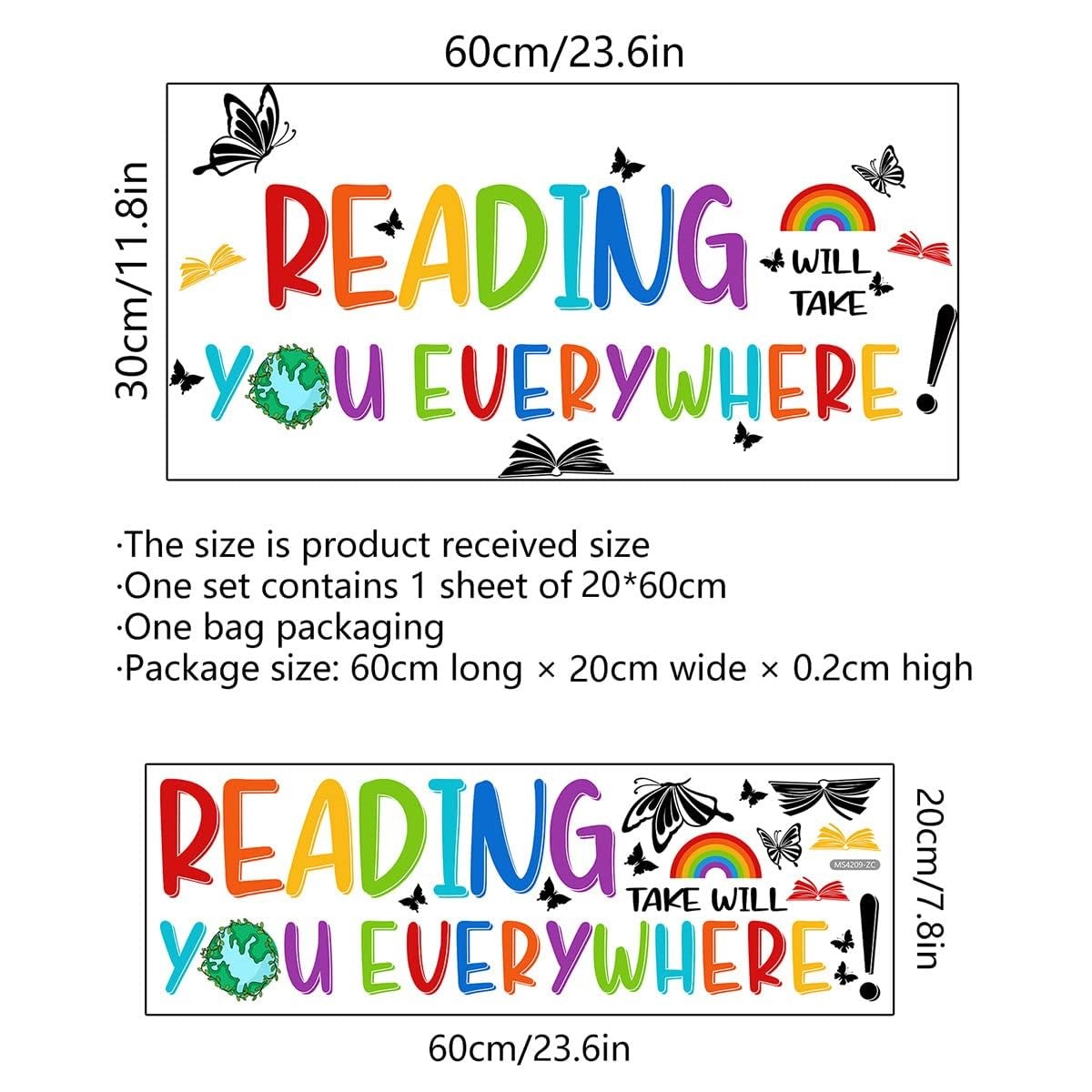 Reading Corner Wall Stickers, Reading Will Take You Everywhere Inspirational …