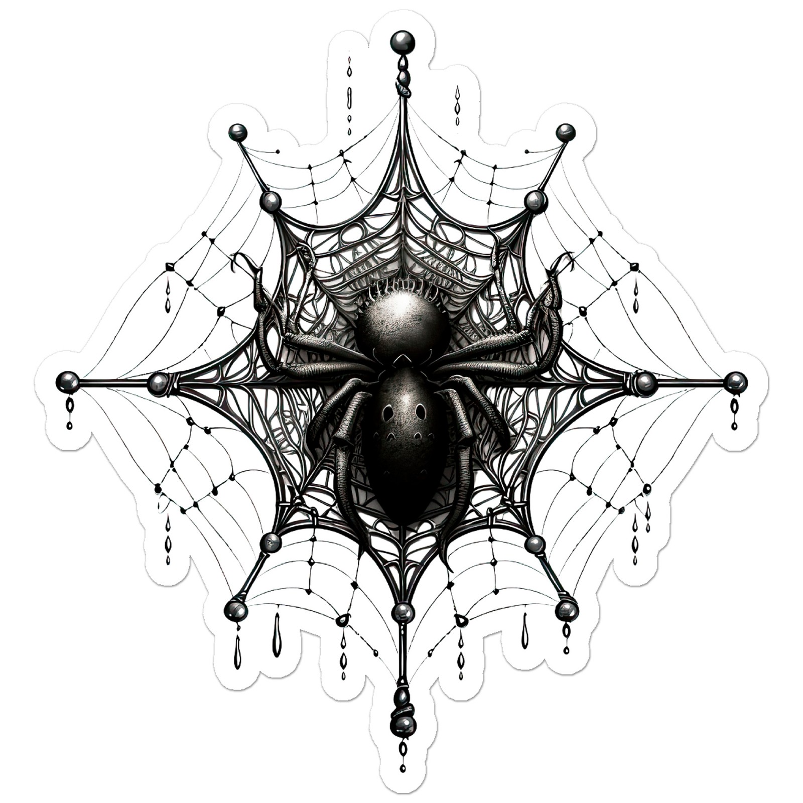 Scary Spider Web – Vinyl Decal Sticker – Car Window Laptop – ebn11050
