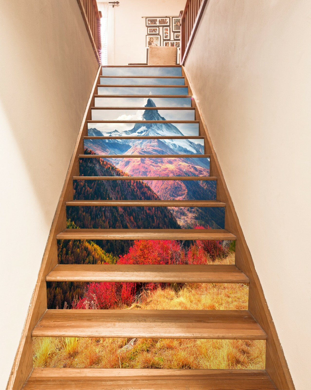 3D Mountain Grass 449NA Stair Risers Decoration Photo Mural Decal Wallpaper Fay