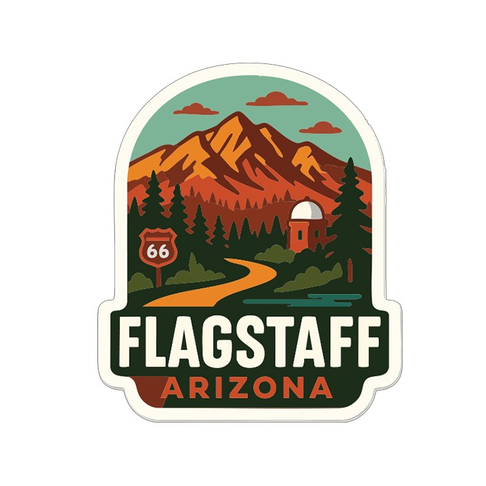 Flagstaff Sticker Decal Vinyl Die-Cut City Skyline Landmark Design