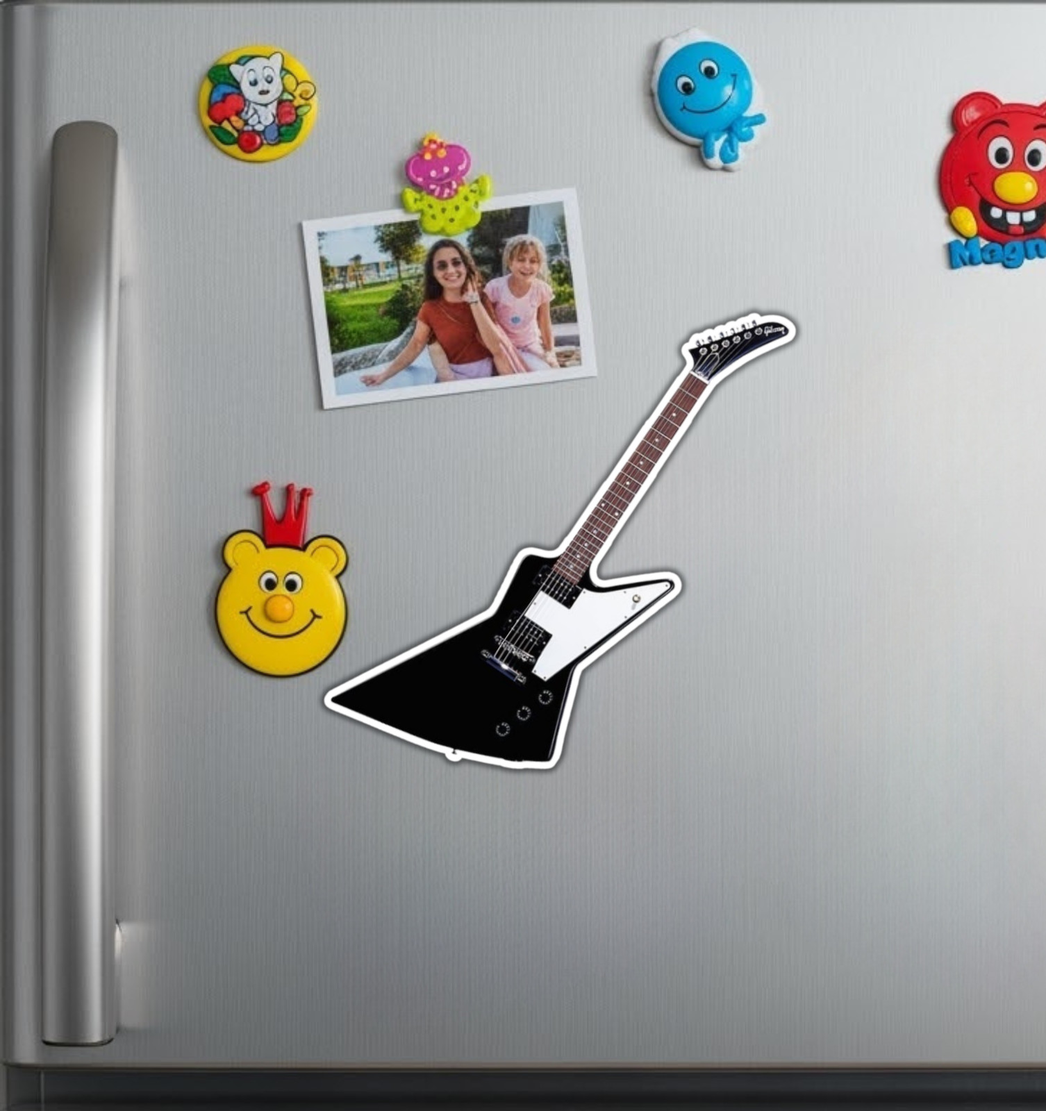 Gibson Explorer Guitar Fridge Magnet or Laptop Sticker