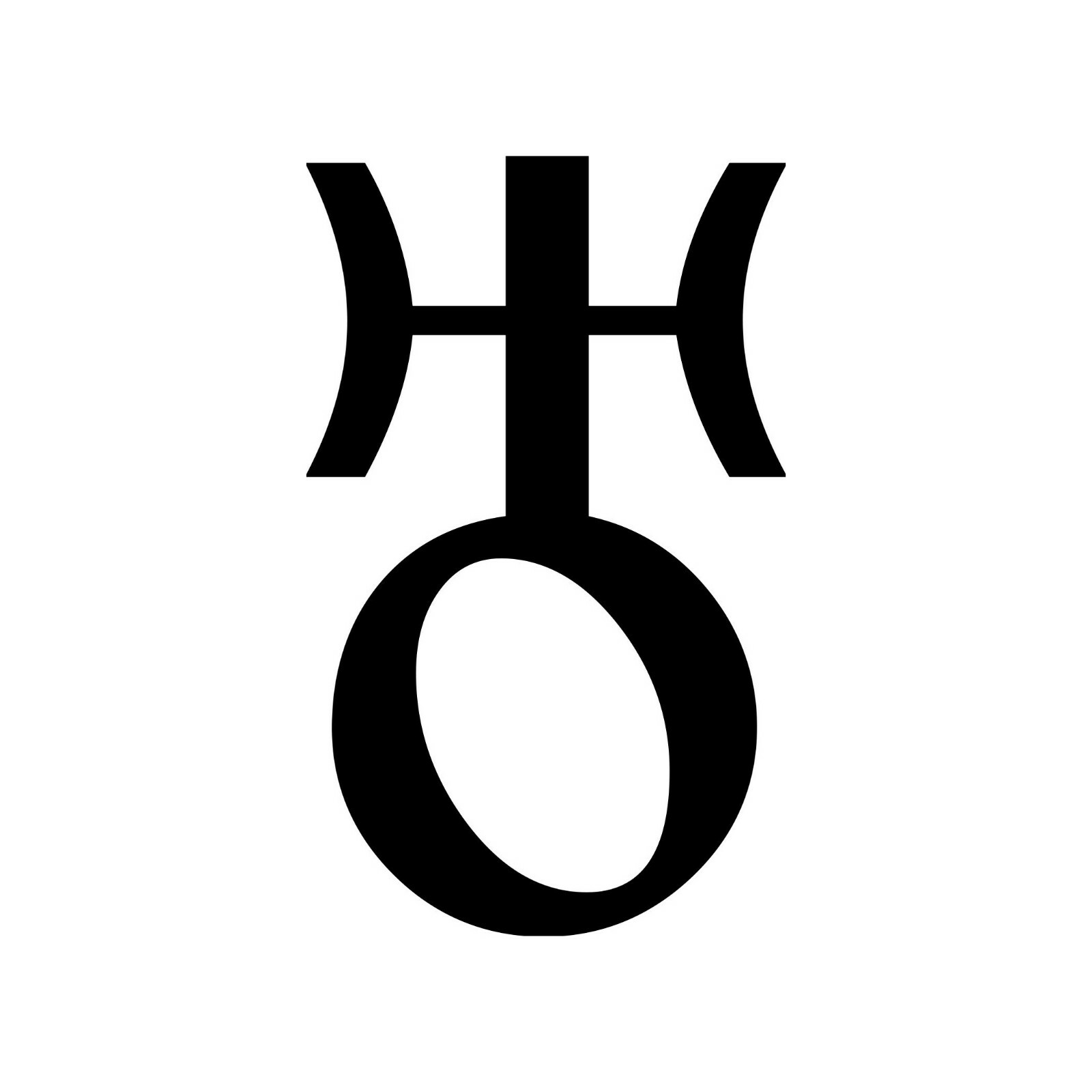 URANUS Vinyl Sticker Planet Astrology Sign Zodiac Planetary Glyph Die Cut Decal