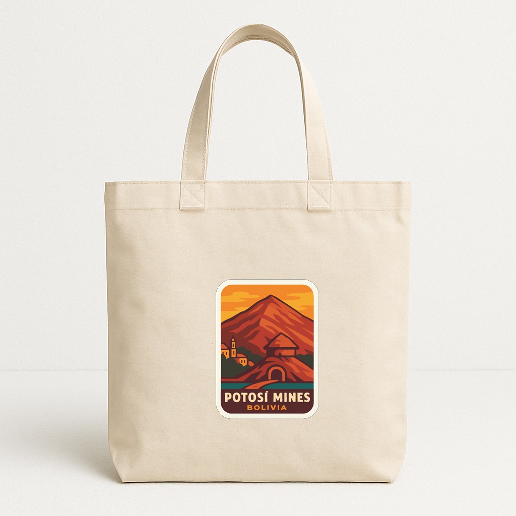 Potosí Mines Bolivia Iron On Heat Transfer Vinyl HTV Die-Cut Symbolic Landmark