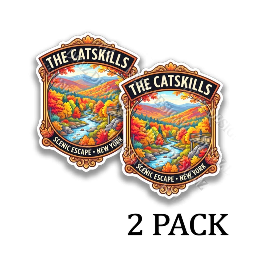 Catskills New York Scenic Escape Vinyl Decal Travel Sticker 2 Pack 44481