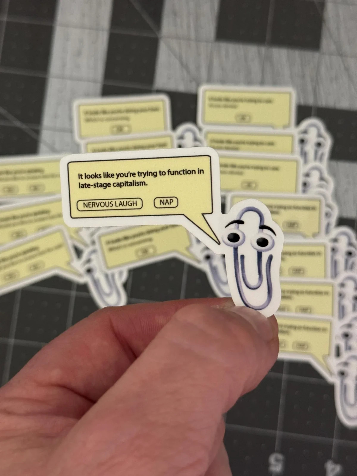 Funny Clippy Meme Sticker Pack Vinyl Decal Sticker 4-Pack Sarcastic Office Humor