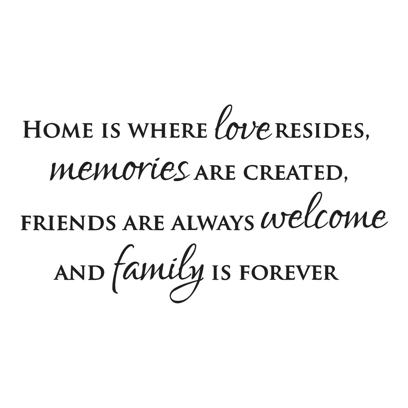 Wall Decal Family Memory Home House Motivational Interior Vinyl Black gz539