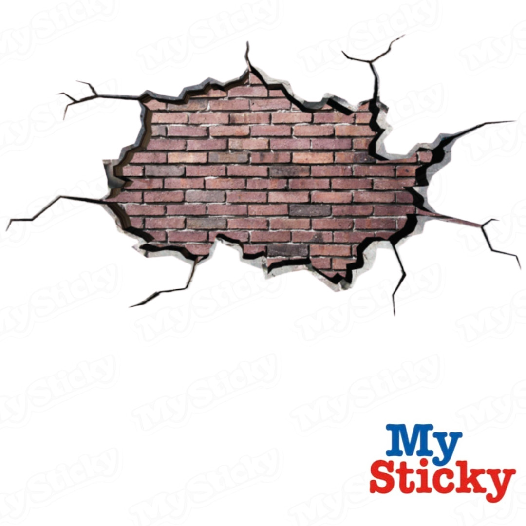 BRICK WALL Art Sticker Wall Decal Removable Room Decor MySticky Room Design