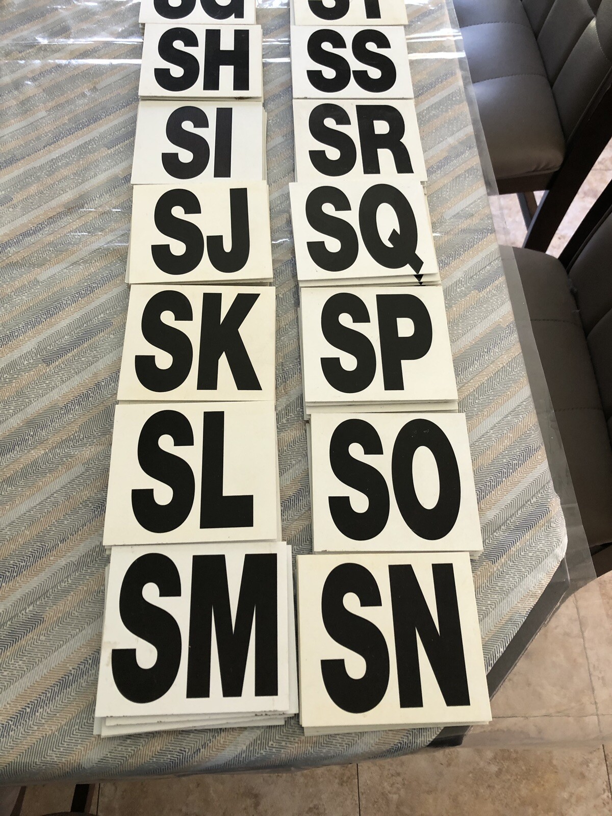 2-SETs- 4" Viny-letters-Black & White Indoor Outdoor Commercial MADE S-A