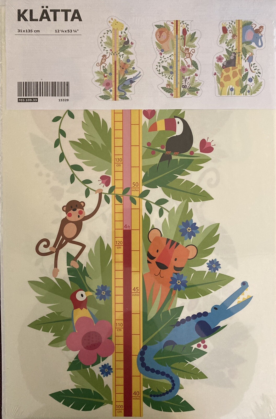 Ikea KLÄTTA Klatta Child Growth Chart Decorative sticker, Wall measuring Sticker