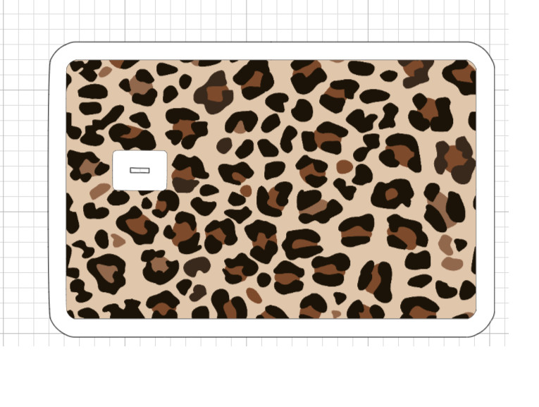 Leopard Print ATM Debit Credit Card Skin Sticker Blue Pink Brown Cat Bonus