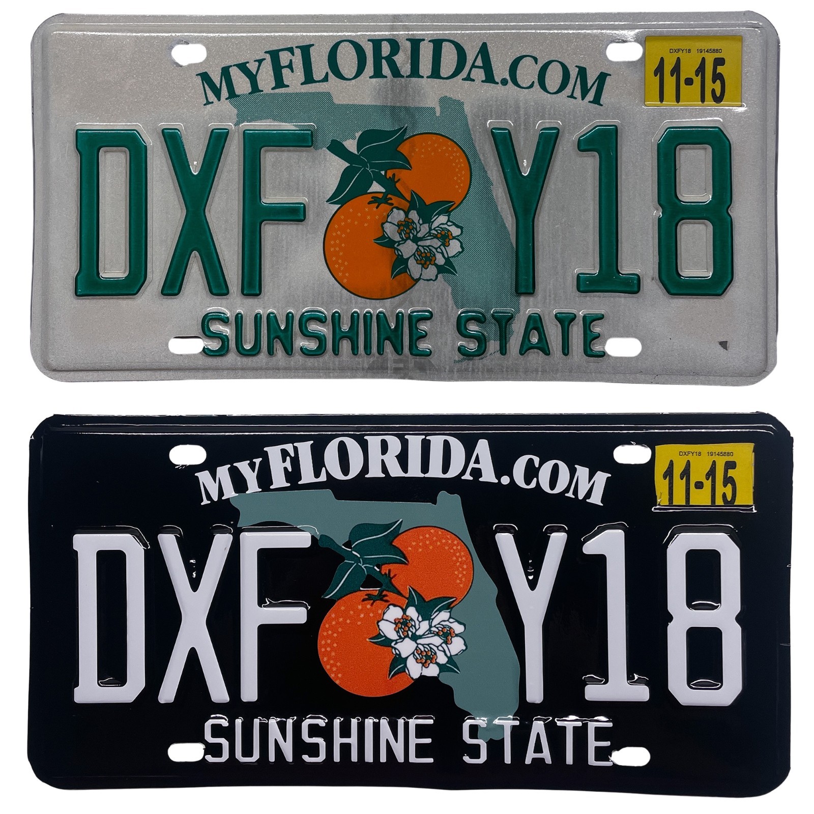 Florida FL Plate Wrap DIY Kit Sunshine State White, Yellow, Red Reflective