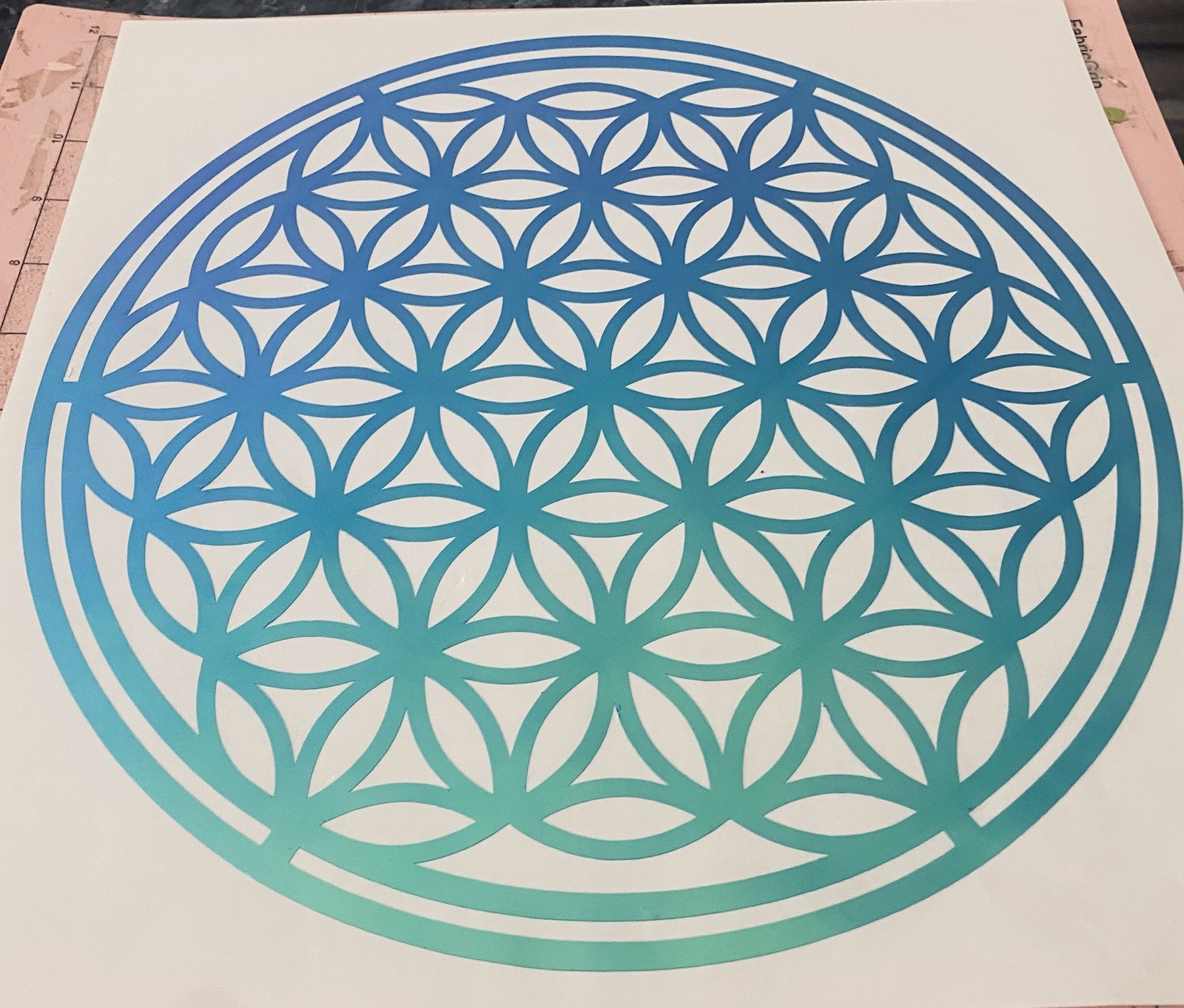 Sacred Geometry Flower of Life Vinyl Decal (11X11) Holographic Car Laptop