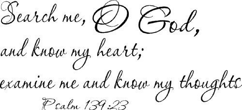 Psalm 139:23, 11 x 22 Bible Verse Wall Decal ~ Scripture Wall Art Decor.