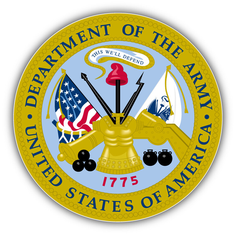 Department Of The Army Military Car Bumper Sticker Decal – "SIZES"