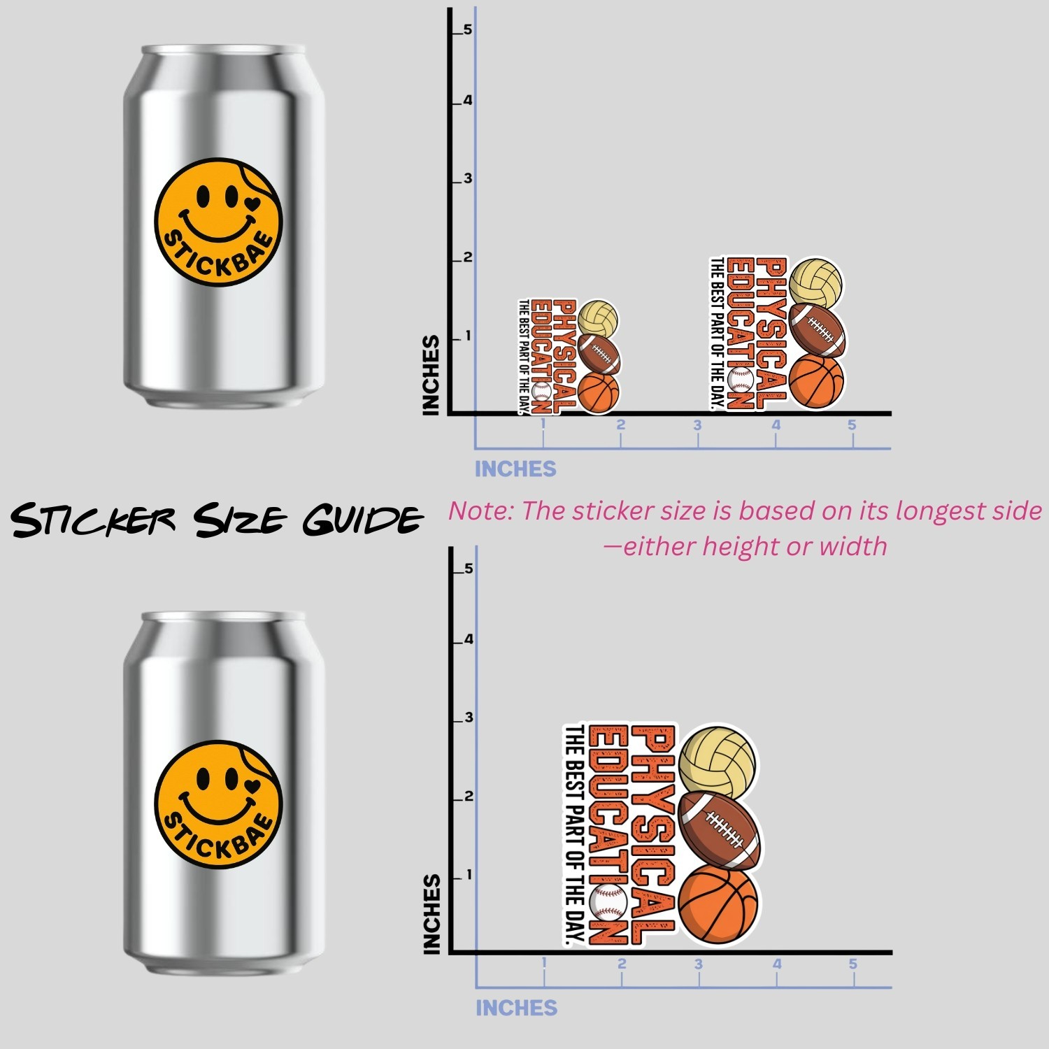 4PCS PE Teacher Stickers The Best Part of the Day Funny Vinyl Decal