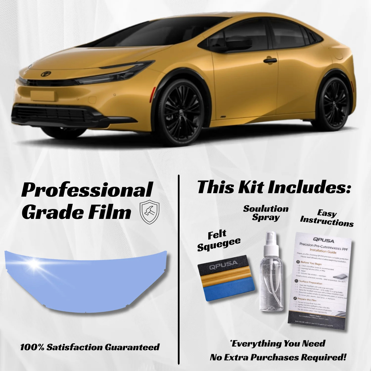 Compatible With Toyota Prius (2023-2026) Partial Hood PPF Protection Kit – Pre-C