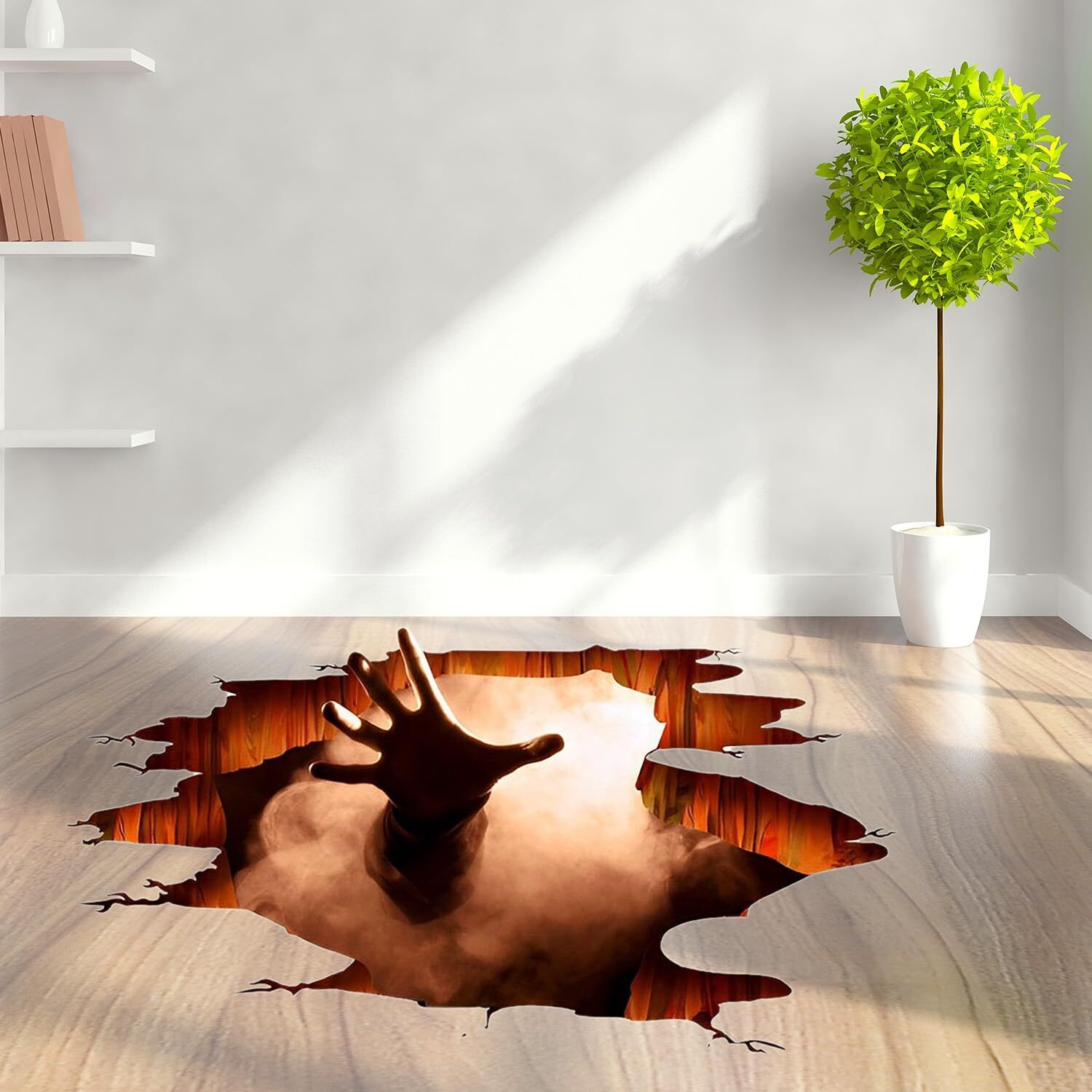 3D Halloween Wall Decals Scary Floor Stickers for Bedroom Living Room Pub