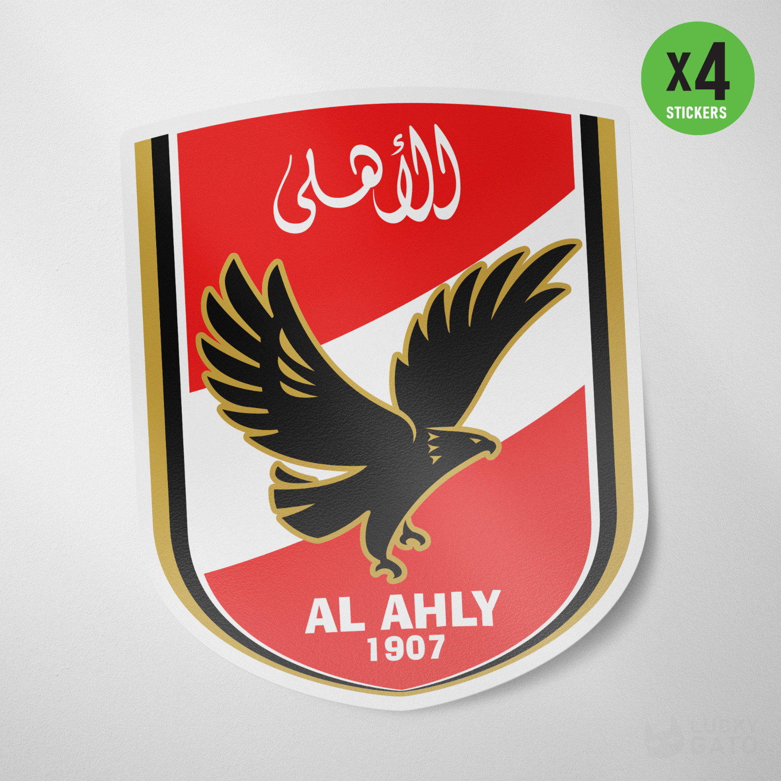 (4 Pack) Al Ahly SC Egypt Vinyl Sticker Decal Football Soccer Africa CAF Cairo