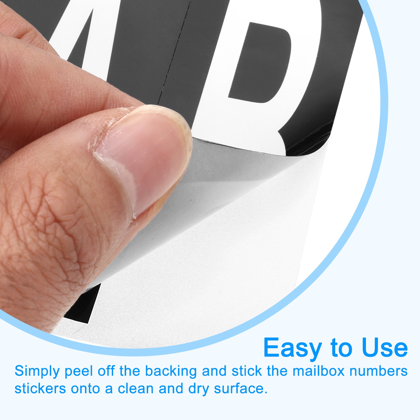 10 Sheets Mailbox Numbers and Letters for Indoor/Outdoor Decals White in Black