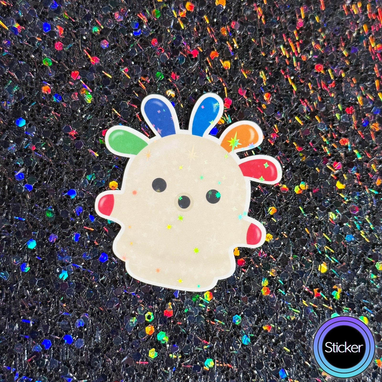 Animal Crossing Gyroid Sticker, Holographic