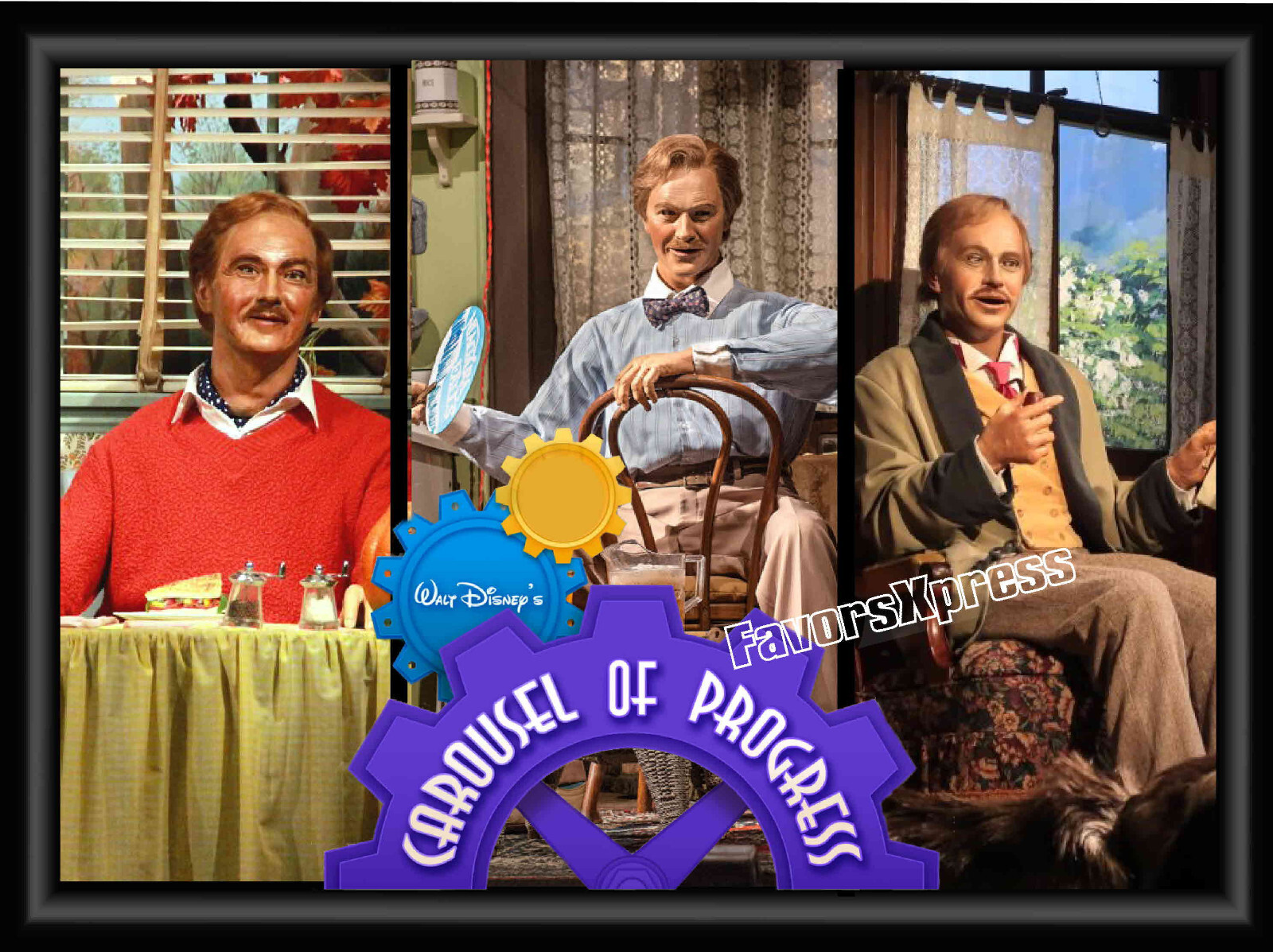 DISNEYWORLD CAROUSEL OF PROGRESS PHOTO MAGNET large 5.25 X 4 INCHES