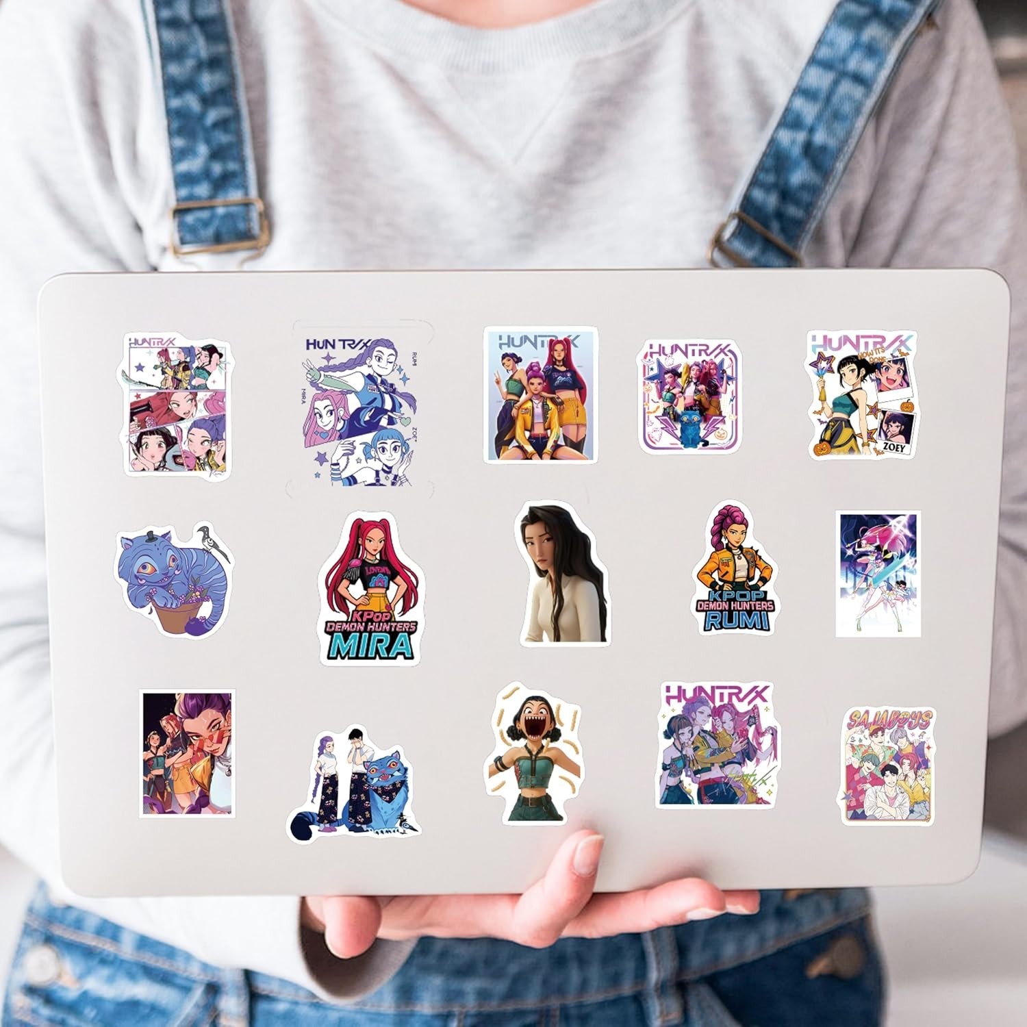 400Pcs Demon Hunters Birthday Decorations Cute Kawaii Girl Group Decal Pack
