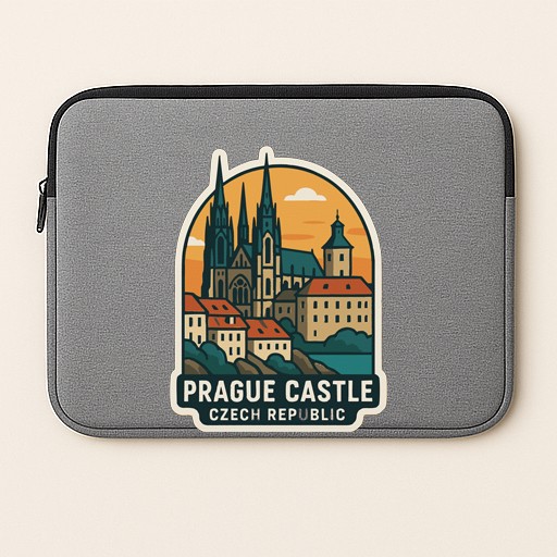 Prague Castle Czech Republic Iron On Heat Transfer Vinyl HTV Die-Cut Symbolic