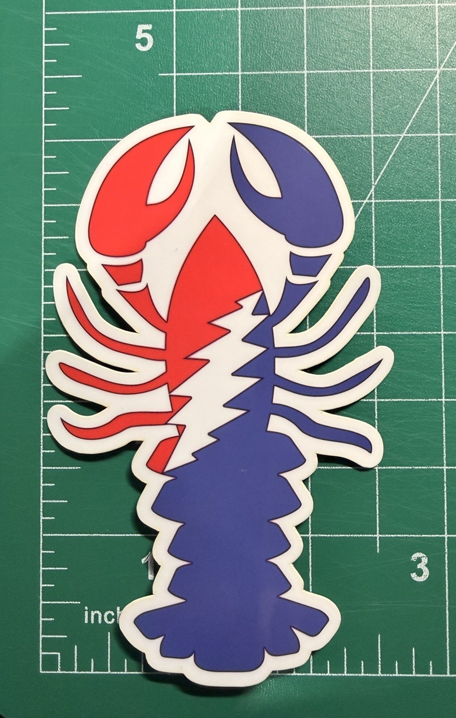 Stealie Lobster – Grateful Dead – Laminated Vinyl Sticker – 2.5"x4.5"