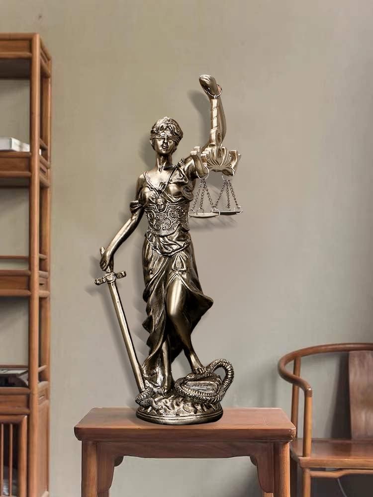 12 in Lady of Justice Statue Lady Justice Law Statue Blind Goddess of Justice Sc