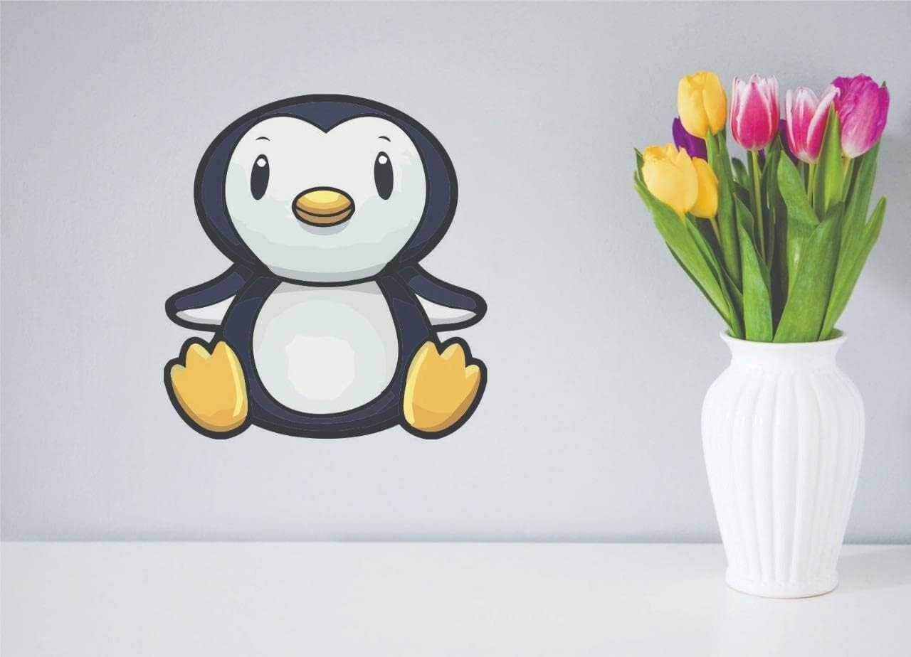 Design With Vinyl Home Wall Decals Cartoon French Animated Penguin,42 in x 37 in