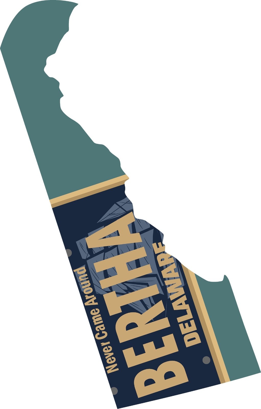 GRATEFUL DEAD Delaware Bertha Sticker *NEW Measures 1.25" x 3" Never Came Around
