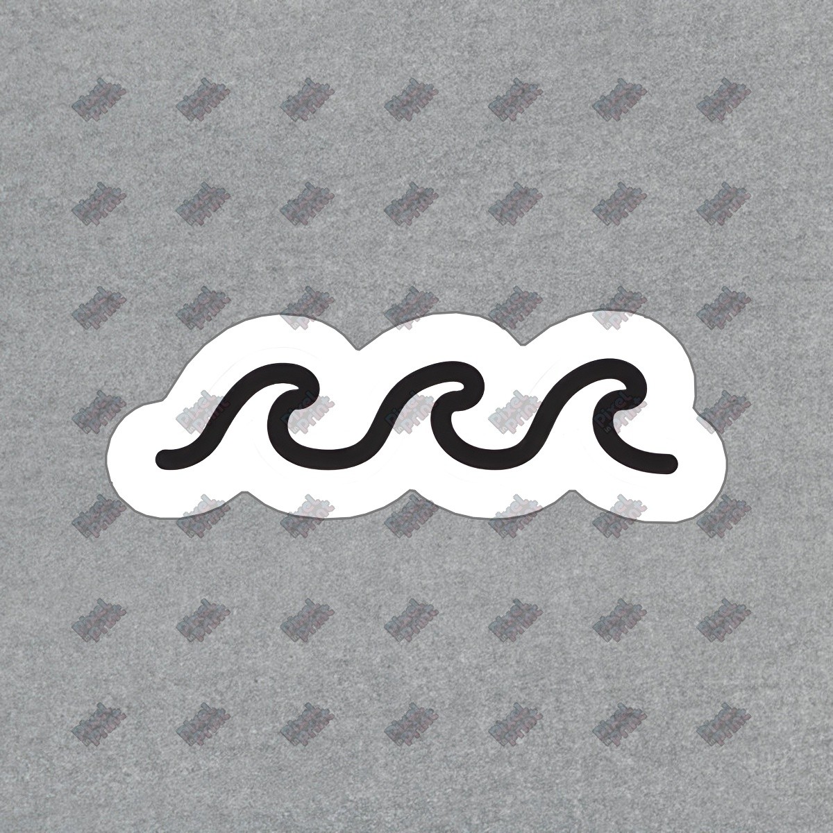 Black Wave Vinyl Sticker Decal Water Themed Aesthetic for Laptops, #980309
