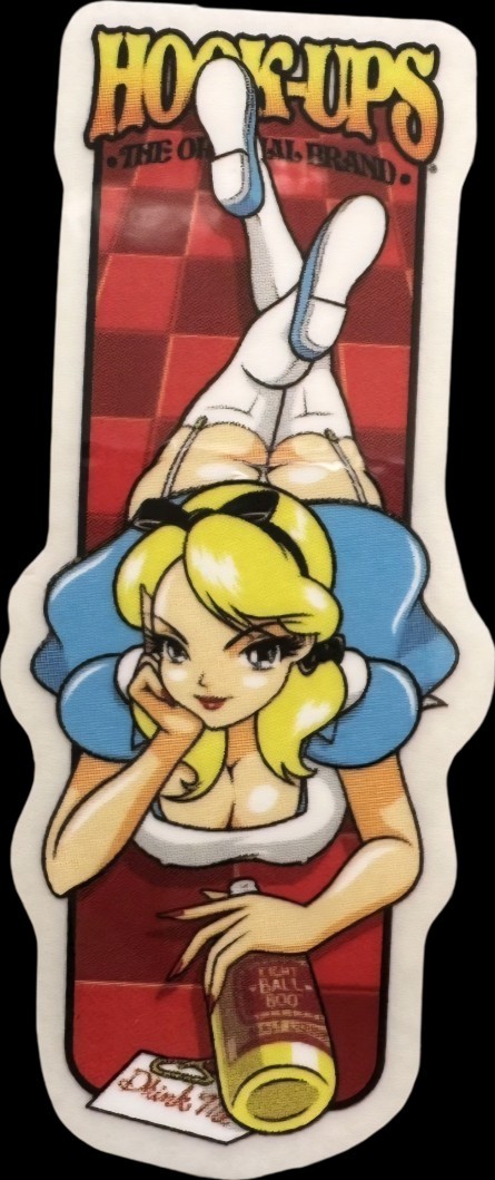 Hookups Die Cut Stickers 3" Vertical Gloss Skateboard Water Bottle Laptop Etc