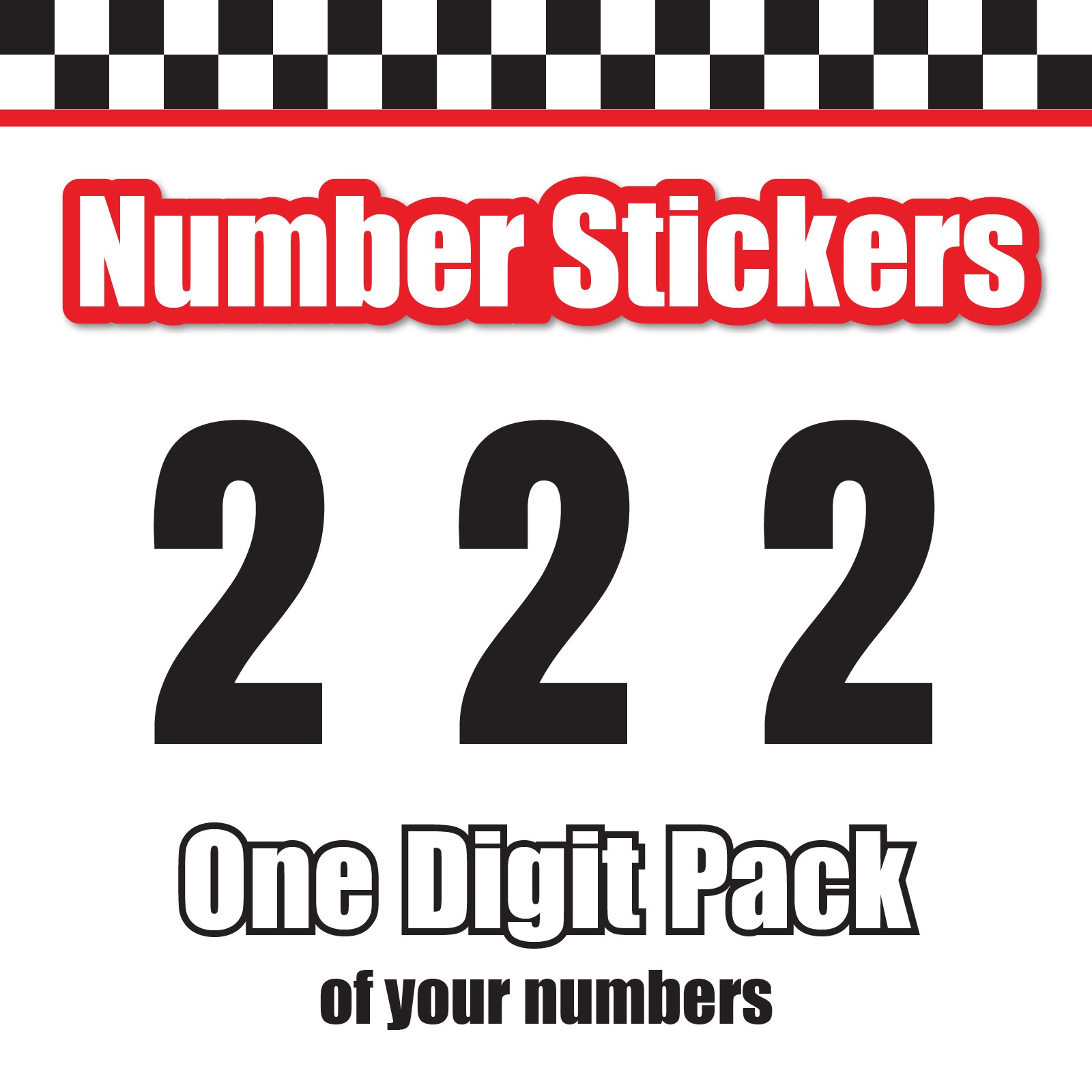 3x 3 Digit Custom Single Number Stickers Decal Locker Door Mailbox Anton