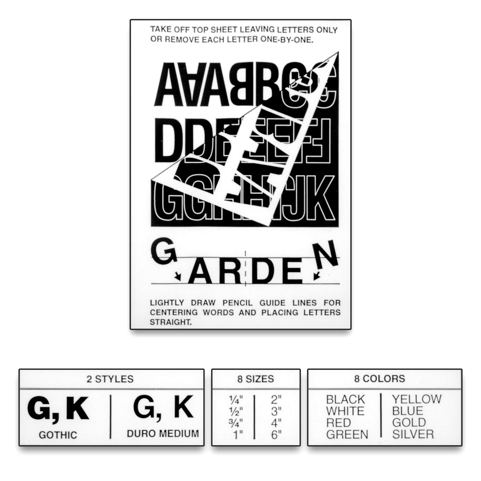 2 Inch Yellow Vinyl Letters and Numbers Gothic Decal 167 Piece Set