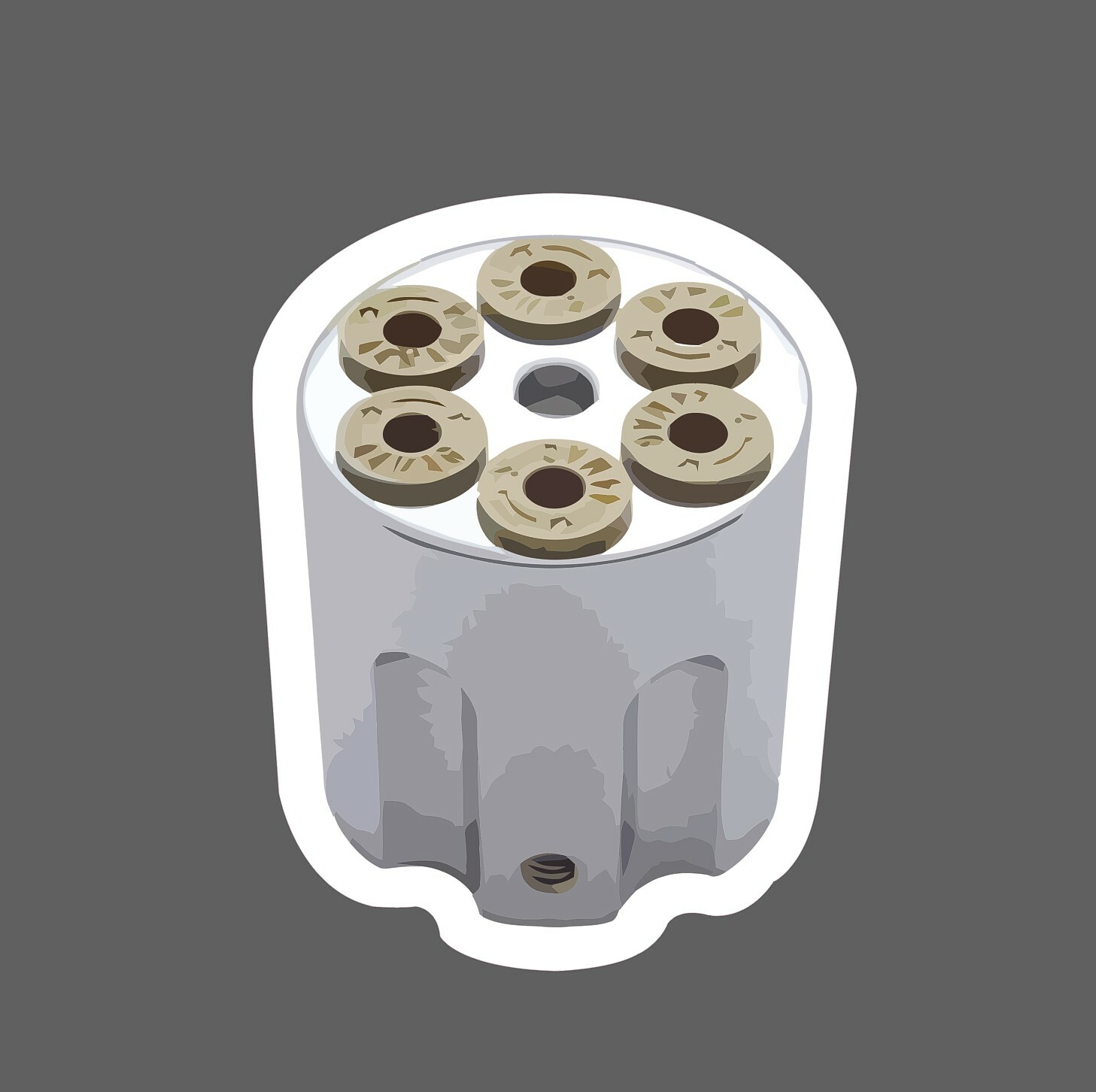 Revolver Cylinder Sticker 6 Waterproof – Buy Any 4 For $1.75 Each Storewide!