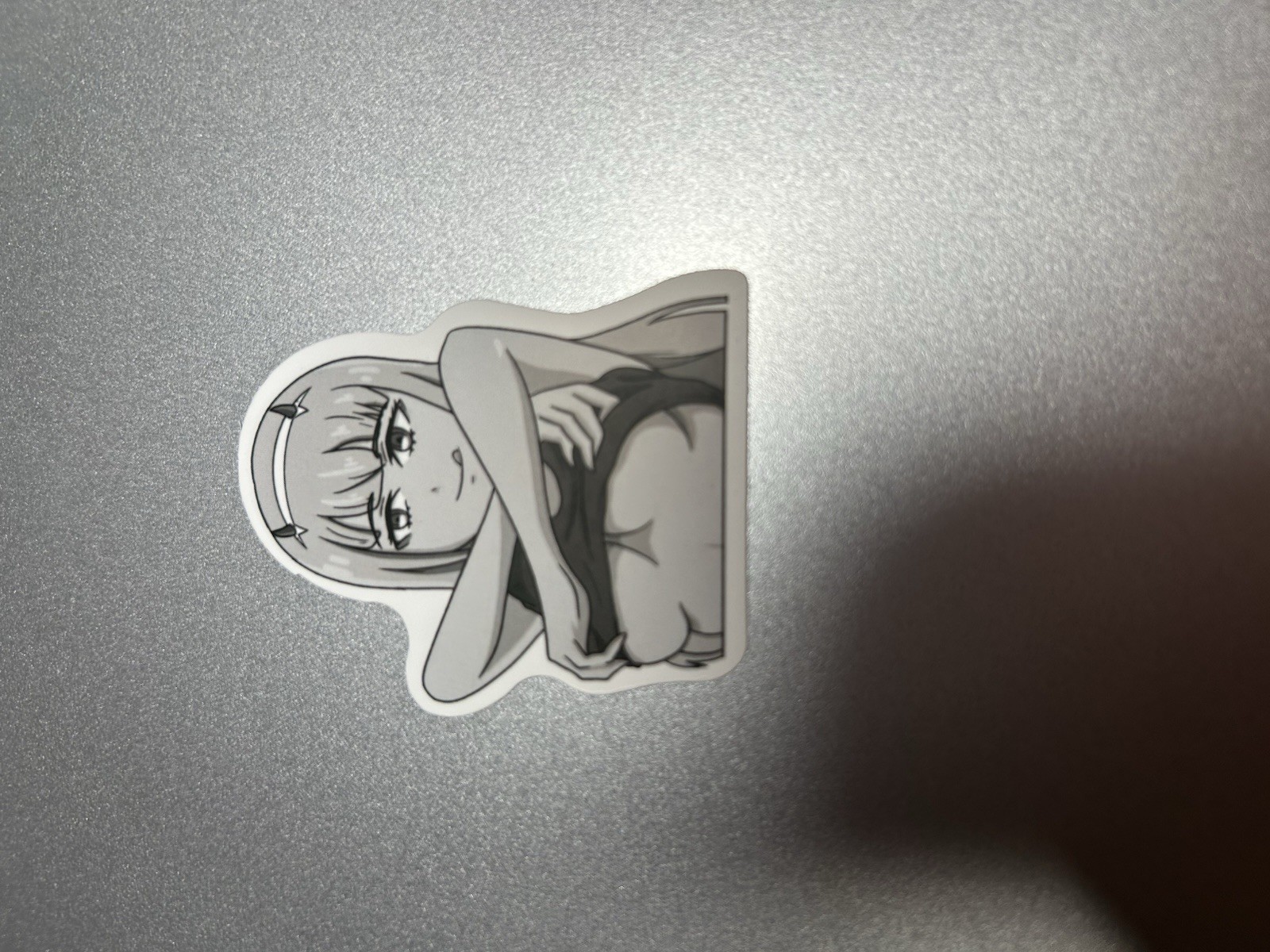 black and white waifu lewd stickers #10