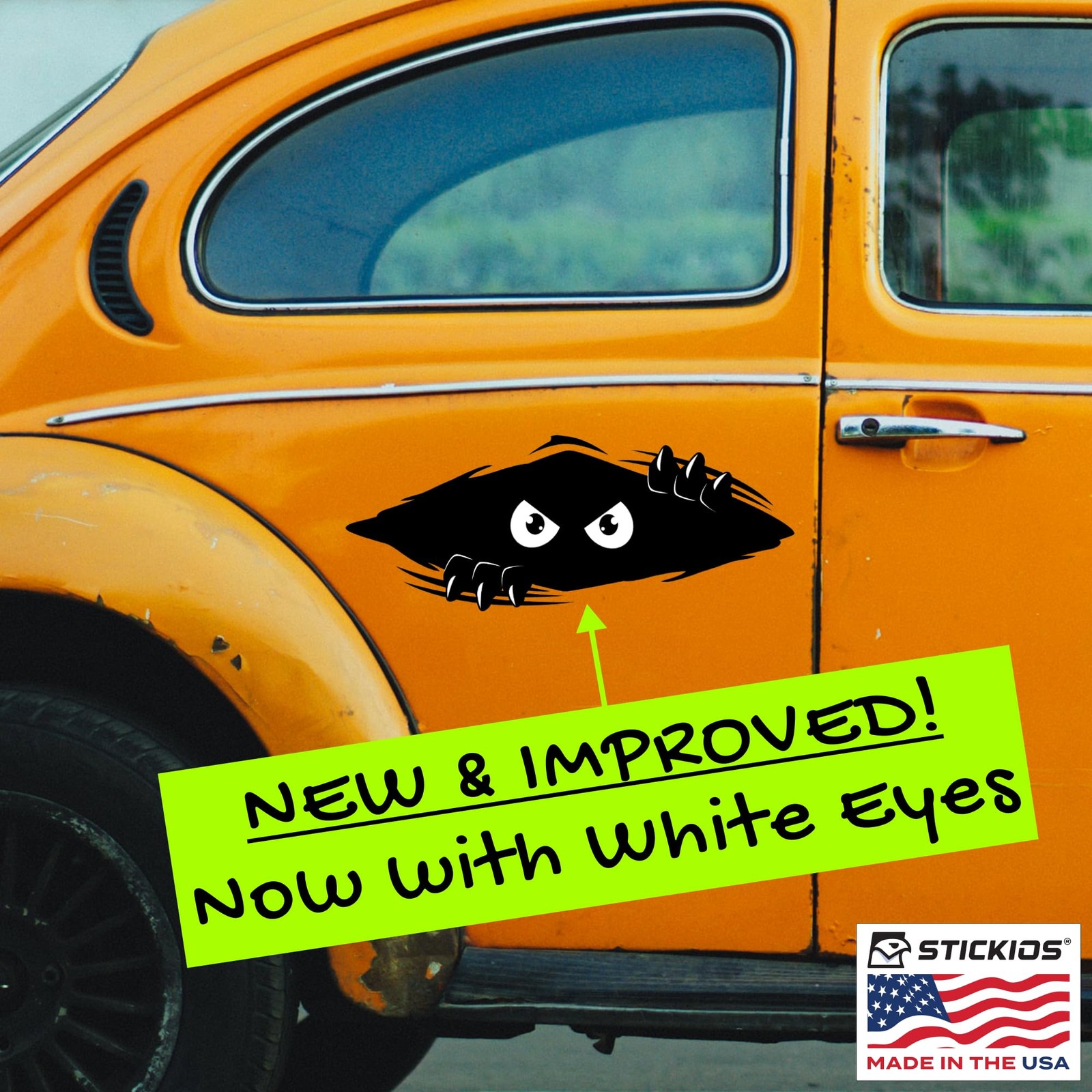 Peeking Monster Car Decal – Vinyl Bumper Sticker for Vehicles, Trucks, Windows