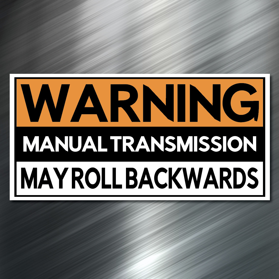(1) Warning Manual Trans Sticker car Auto Race Drift JDM Decal Truck Diesel NEW