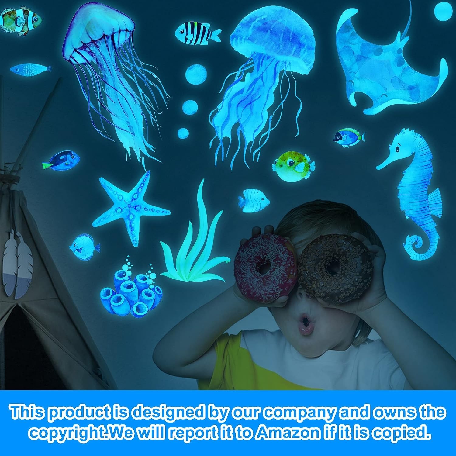 Waterproof Underwater Sea Creatures Decals