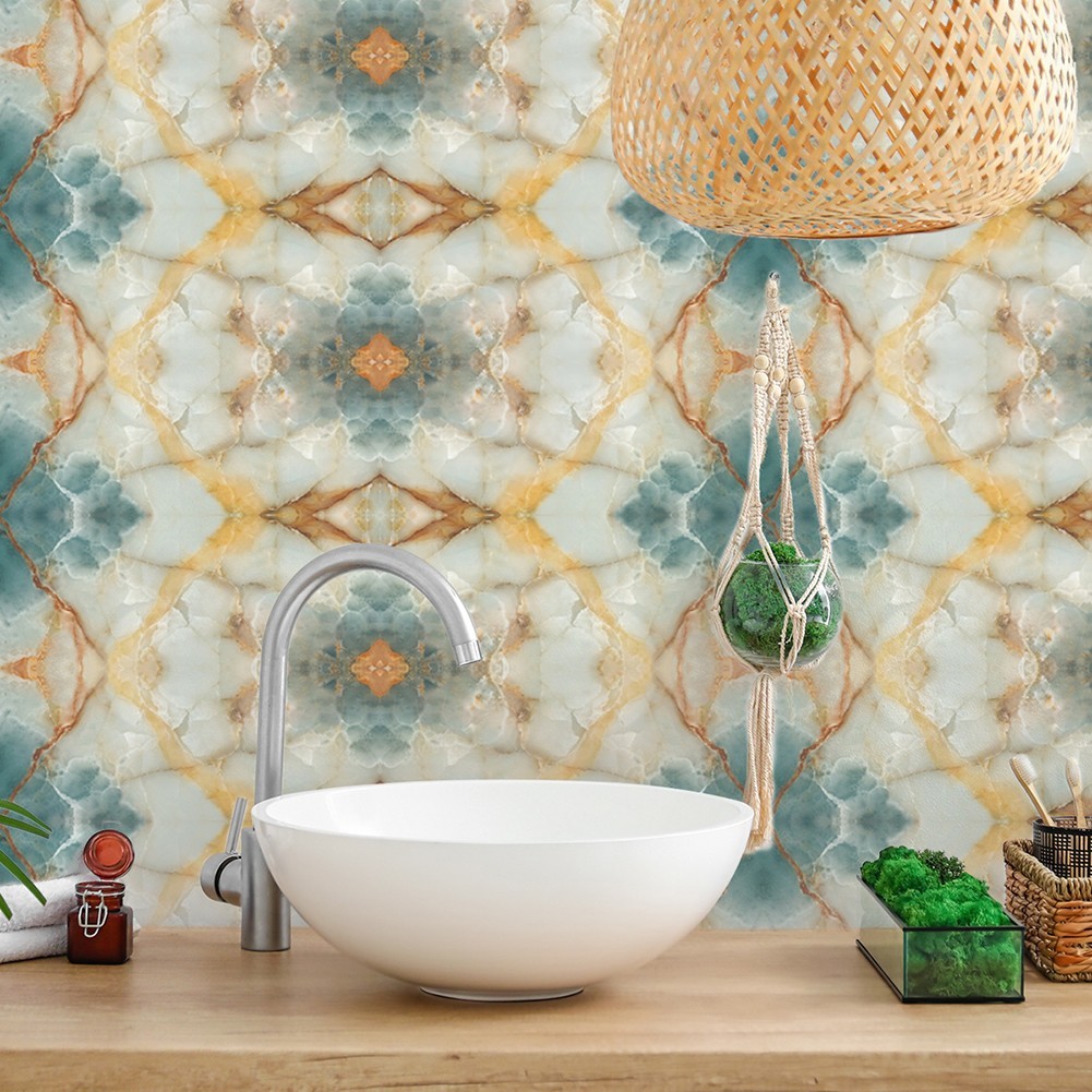 As Shown In The Picture Bathroom Recommended For Sticking To Backsplash Tiles