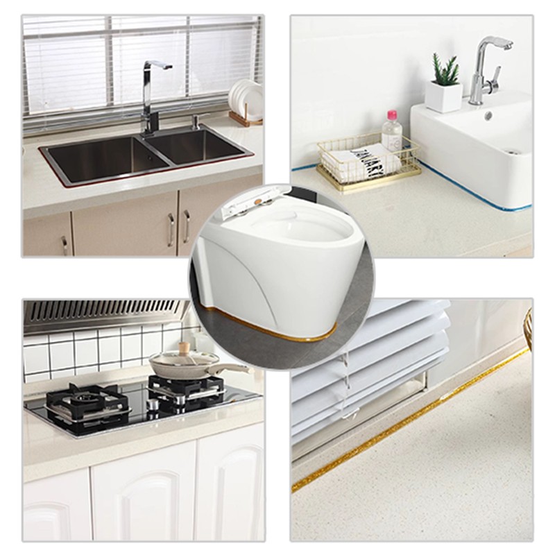 Kitchen Bath Tile Caulk Tape Wall Sink Basin Edge Self-Adhesive Sealing Strip