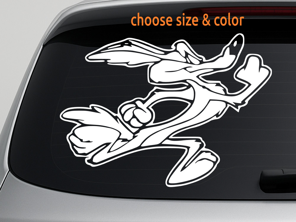WILE E COYOTE RUNNING Looney Tunes Vinyl Car Wall Truck Decal CHOOSE SIZE COLOR