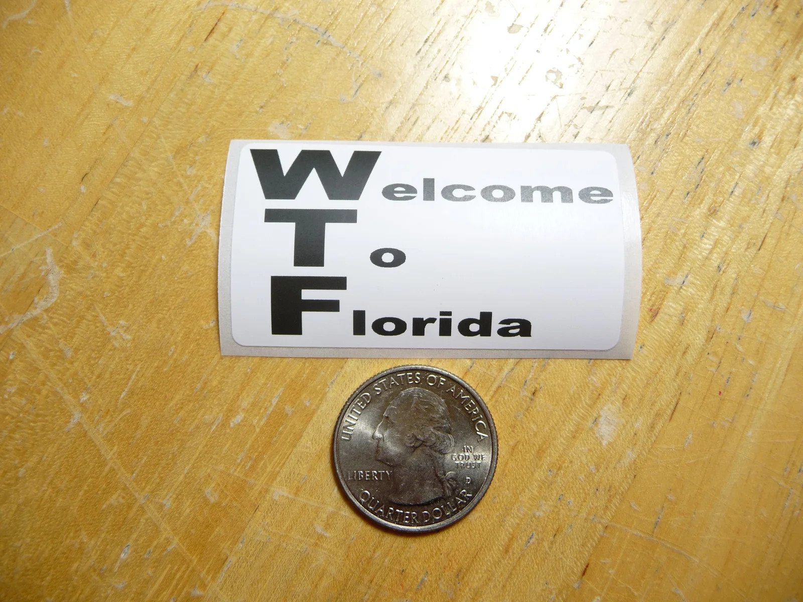 WTF WELCOME TO FLORIDA STICKER DECAL 1 – 50 BULK PACK FUNNY CRAZY JOKE PRANK